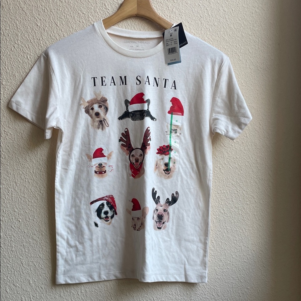 Team Santa Graphic T-Shirt, NWT, medium